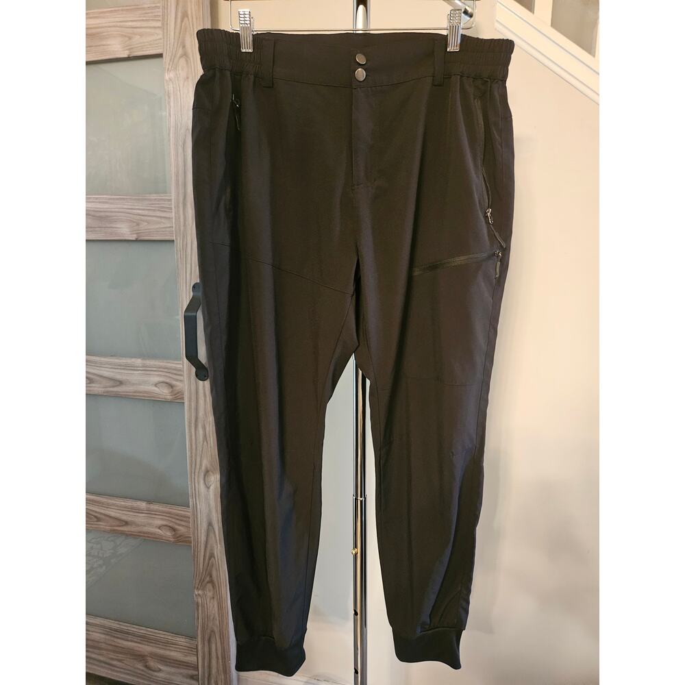 Pudolla XL 38W Black Track Pants for Men